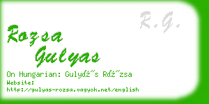 rozsa gulyas business card